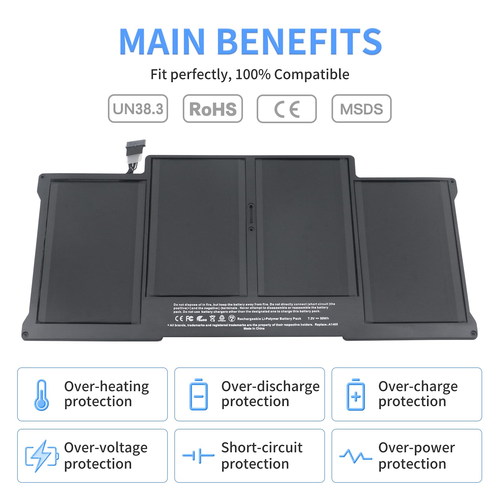 Amazon.com: A1466 A1405 Laptop replacement Battery for MacBook Air